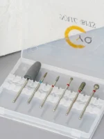 Juego de brocas para manicura y pedicura profesional, Set de brocas de silicona para uñas