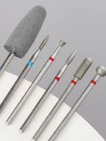 Juego de brocas para manicura y pedicura profesional, Set de brocas de silicona para uñas