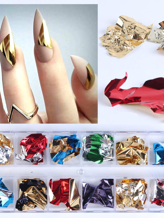 Papel de aluminio de 12 colores fluorecente color oro, plata, cobre