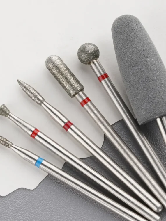 Juego de brocas para manicura y pedicura profesional, Set de brocas de silicona para uñas