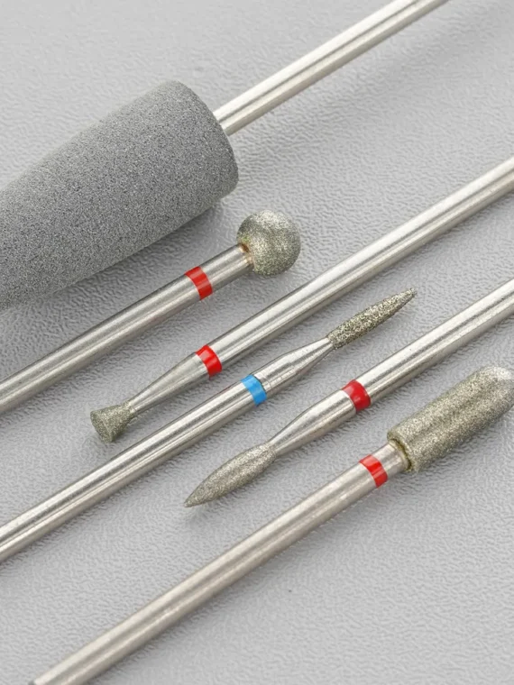 Juego de brocas para manicura y pedicura profesional, Set de brocas de silicona para uñas